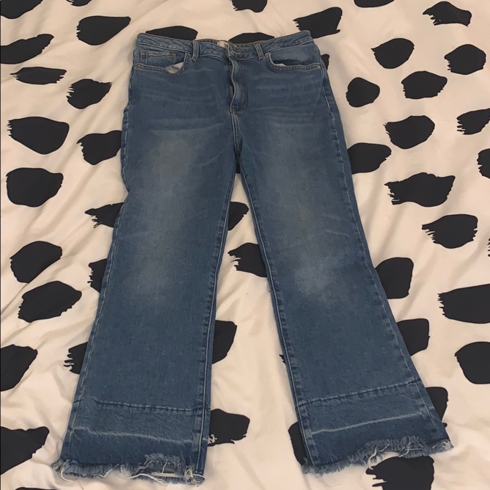 Frayed bottom jeans